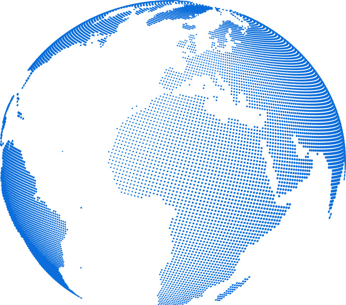 World map graphic representing global travel